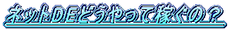 �l�b�gDE�ǂ�����ĉ҂��́H 